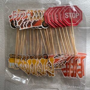 Construction Theme Cupcake Toppers